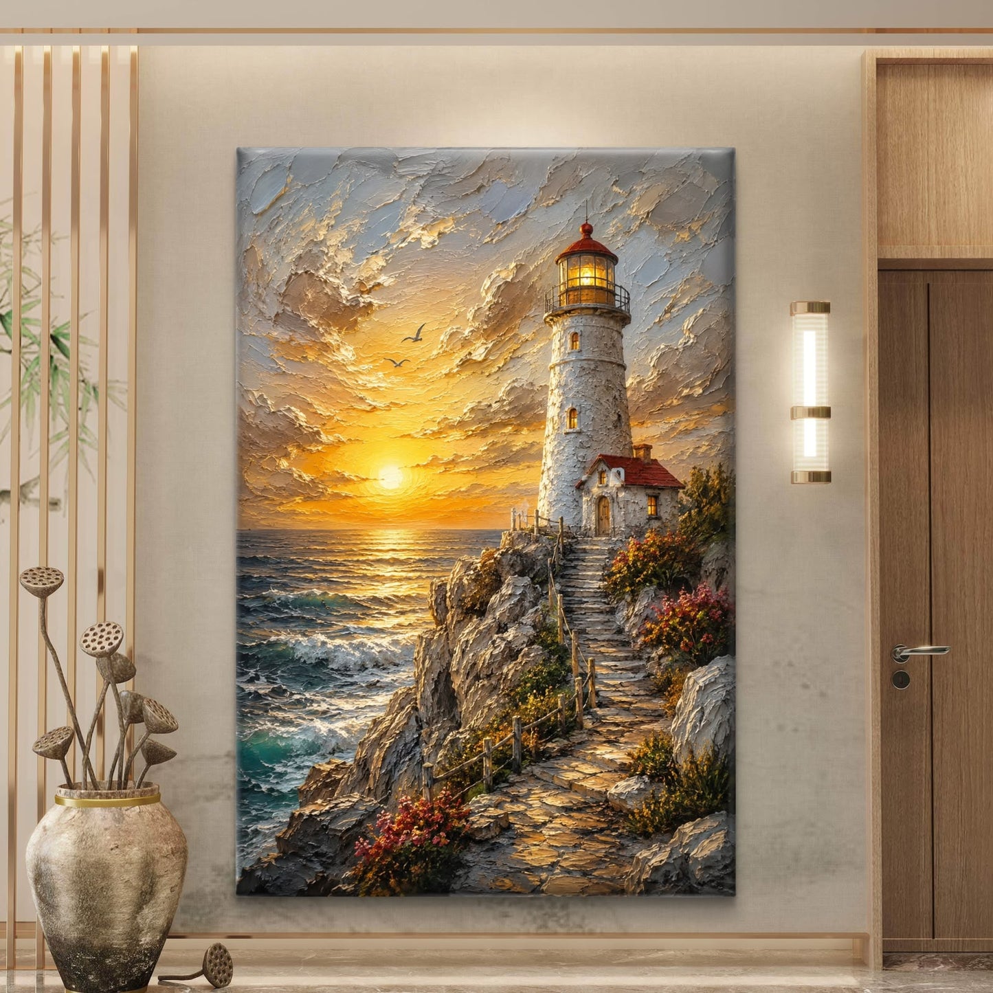 Modern Interiors Portrait Premium Canvas Painting - Buy Online | Decor By Neon