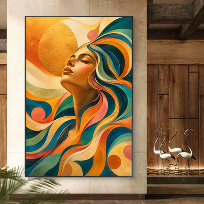 Modern Interiors Portrait Premium Canvas Painting