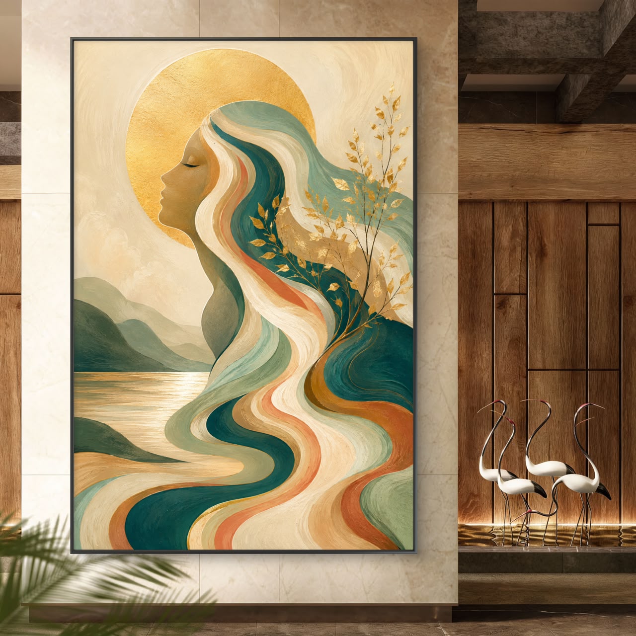 Modern Interiors Portrait Premium Canvas Painting - Buy Online | Decor By Neon