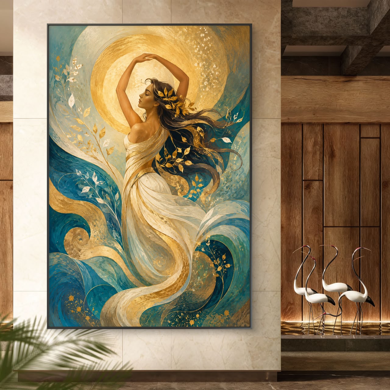 Modern Interiors Portrait Premium Canvas Painting - Buy Online | Decor By Neon