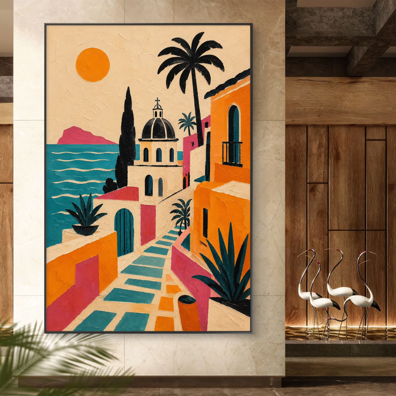 Modern Interiors Portrait Premium Canvas Painting - Buy Online | Decor By Neon