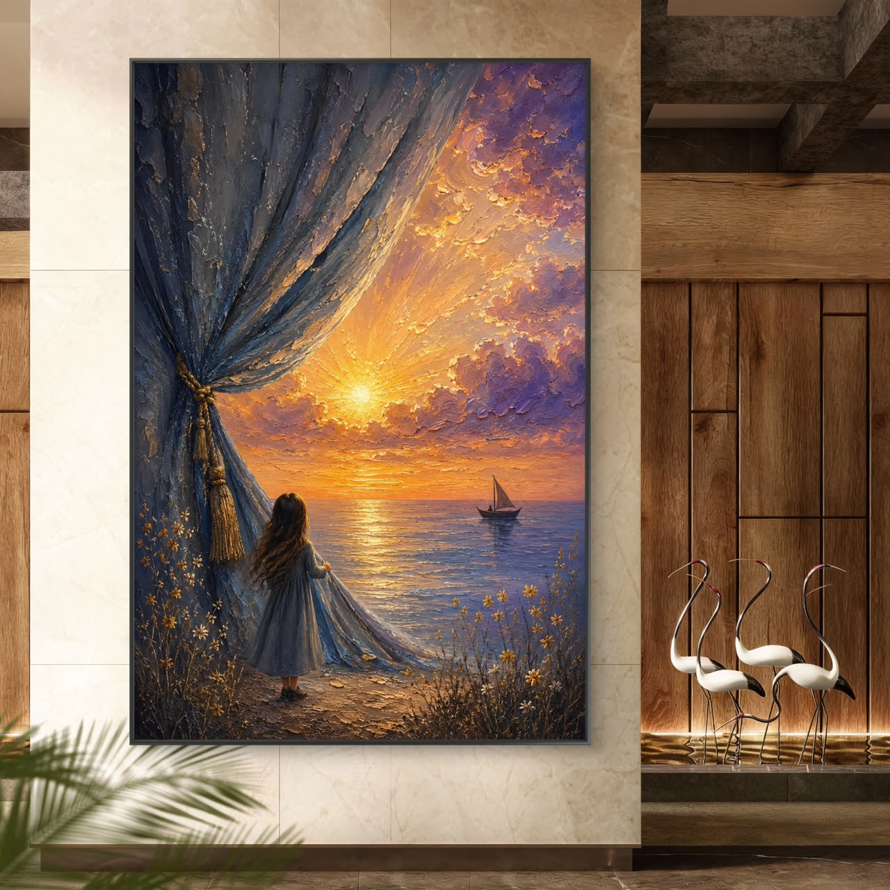 Modern Interiors Portrait Premium Canvas Painting - Buy Online | Decor By Neon