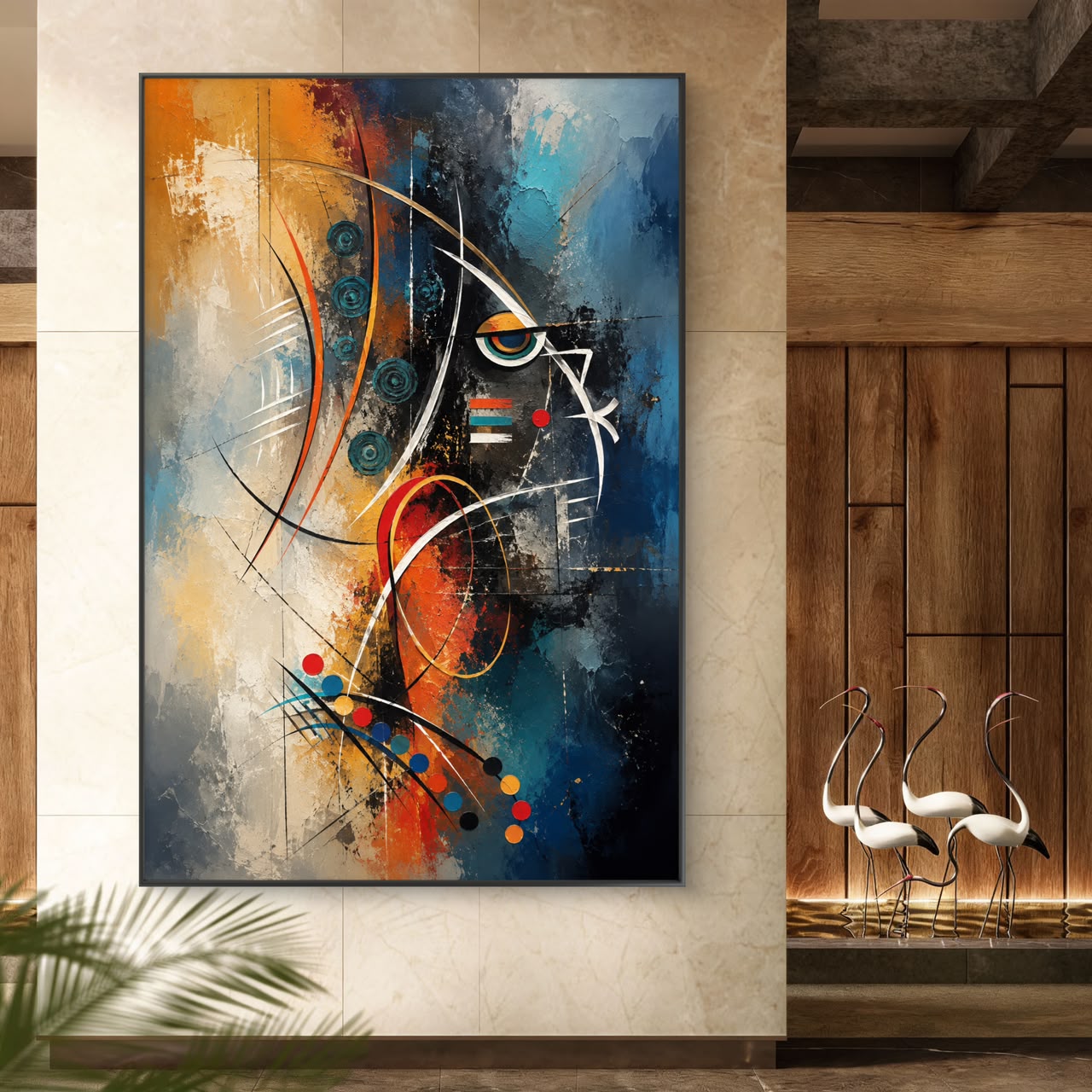 Modern Interiors Portrait Premium Canvas Painting - Buy Online | Decor By Neon