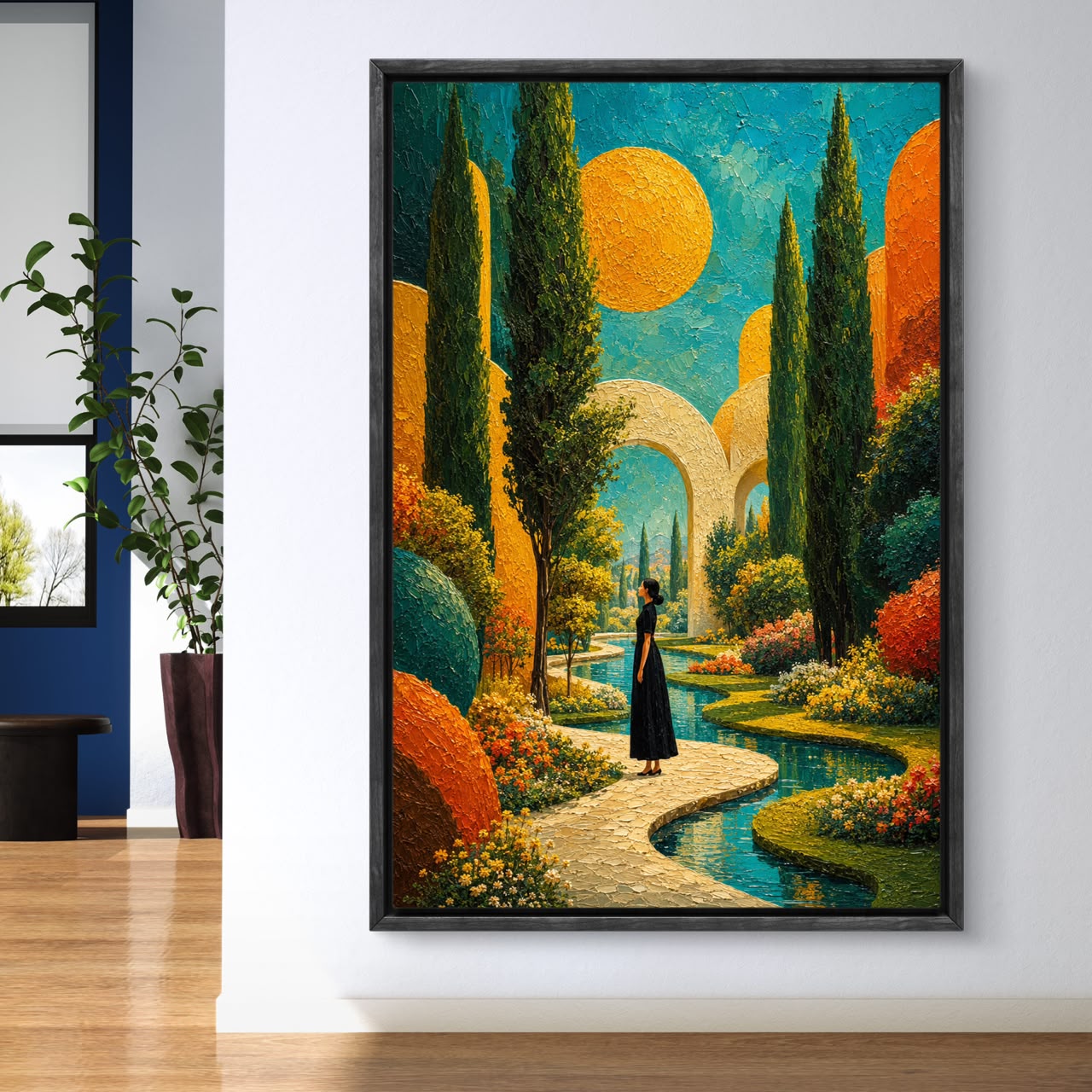 Modern Interiors Portrait Premium Canvas Painting - Buy Online | Decor By Neon
