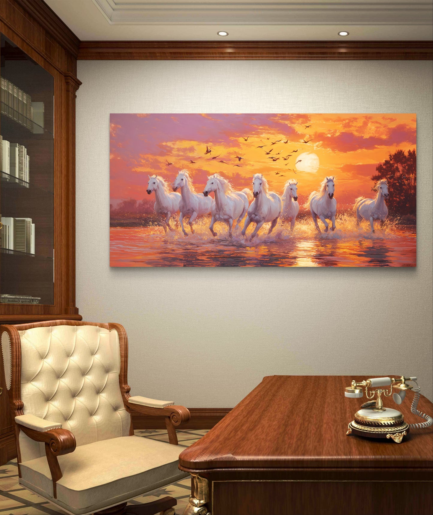 Seven Horses Vibrant Premium Acrylic Wall Art for Home & Office Decor