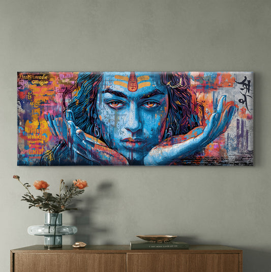 Rudra’s Gaze Wall Premium Canvas Wall Painting - Canvas Wall Art | Decor By Neon