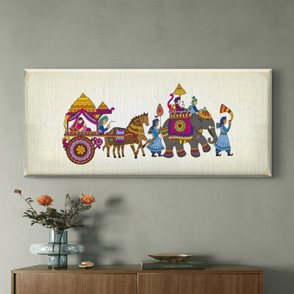 The Royal Procession Premium Canvas Wall Painting
