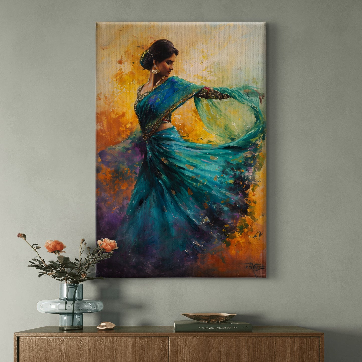 Ethereal Grace Wall Premium Canvas Wall Painting - Buy Online | Decor By Neon