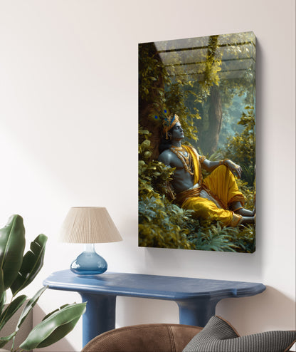 Lord Krishna Premium Acrylic Wall Art for Home & Temple Decor