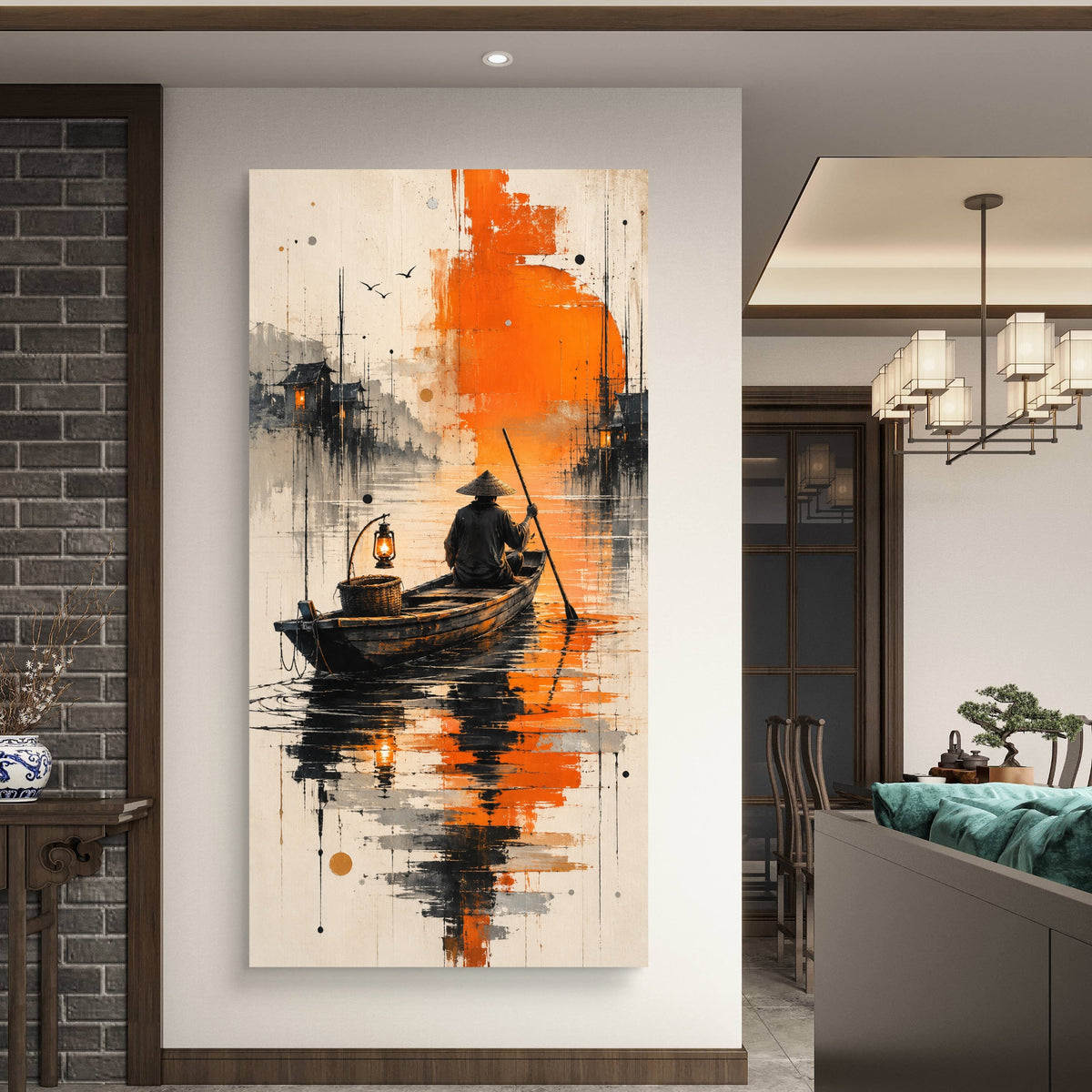 Modern Interiors Portrait Premium Canvas Painting - Buy Online | Decor By Neon