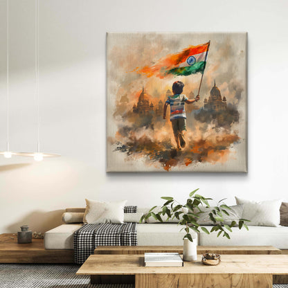 Little Patriot Premium Canvas Wall Painting