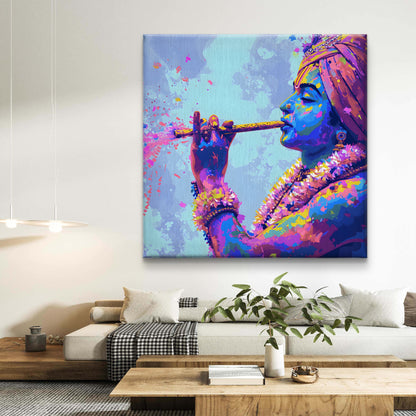 Flute of Colors Premium Canvas Wall Painting