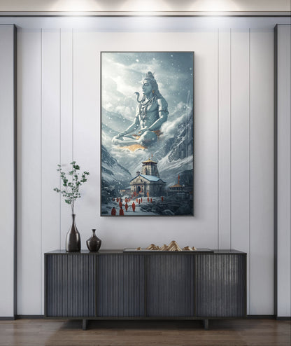 Shiv Kedarnath Premium Acrylic Wall Art for Home & Temple Decor