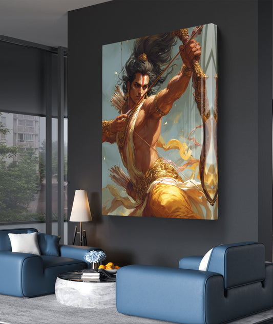 Lord Rama Premium Acrylic Wall Art for Home & Temple Decor