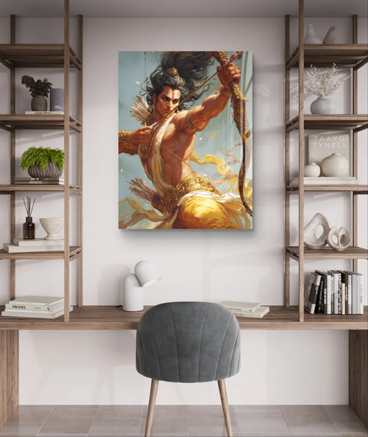 Lord Rama Premium Acrylic Wall Art for Home & Temple Decor