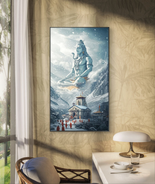 Shiv Kedarnath Premium Acrylic Wall Art for Home & Temple Decor