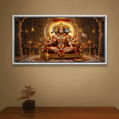 Panchmukhi Hanuman Ji Premium Canvas Painting