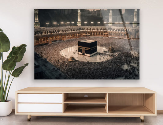 Kaaba Mecca Sacred Premium Acrylic Islamic Wall Art , Islamic Painting