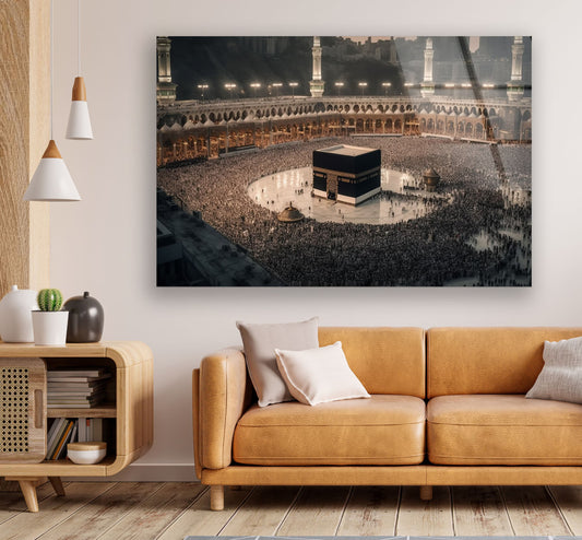 Kaaba Mecca Sacred Premium Acrylic Islamic Wall Art , Islamic Painting