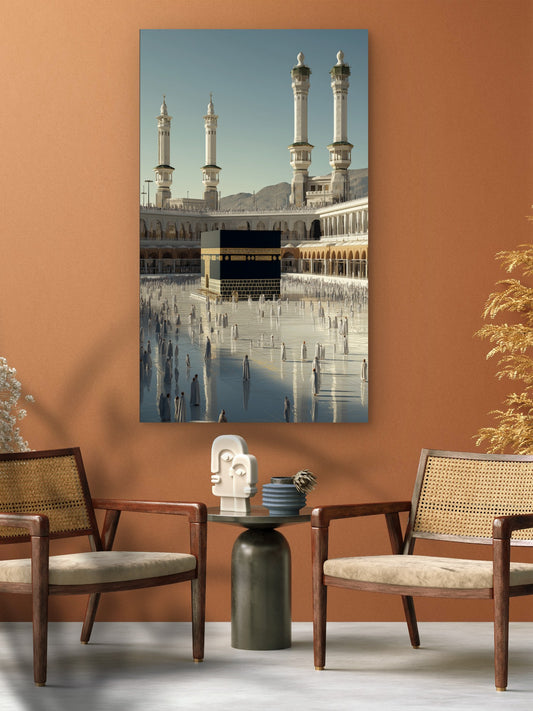 Kaaba Sharif Mecca Vertical Premium Acrylic Islamic Wall Art , Islamic Painting
