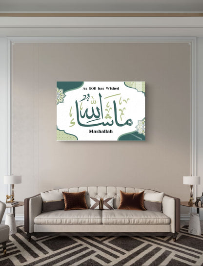 Mashallah Premium Acrylic Islamic Wall Art , Islamic Painting