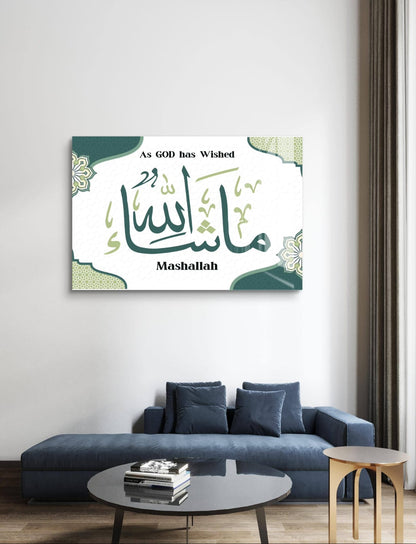 Mashallah Premium Acrylic Islamic Wall Art , Islamic Painting