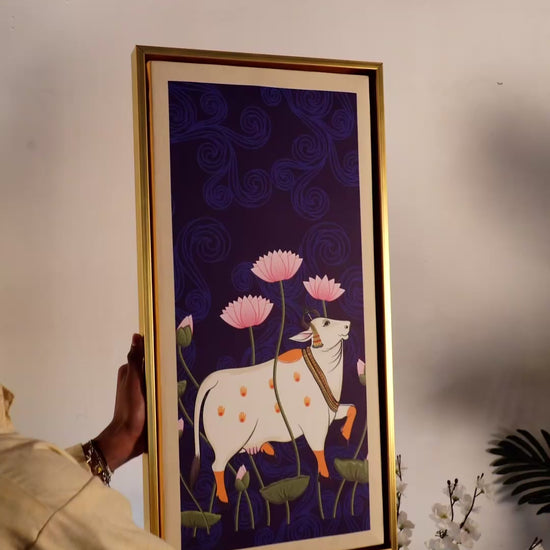 Traditional Pichwai Shrinath ji Set of 3 Premium Canvas Painting - Buy Online | Decor By Neon