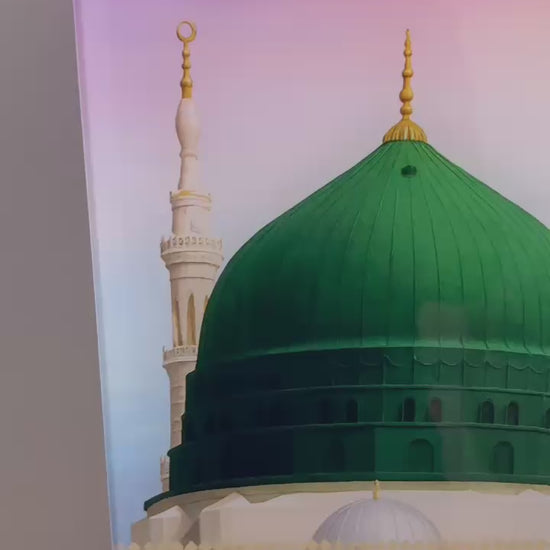 Mecca and Medina Premium Acrylic Islamic Wall Art , Islamic Painting - Buy Online | Decor By Neon