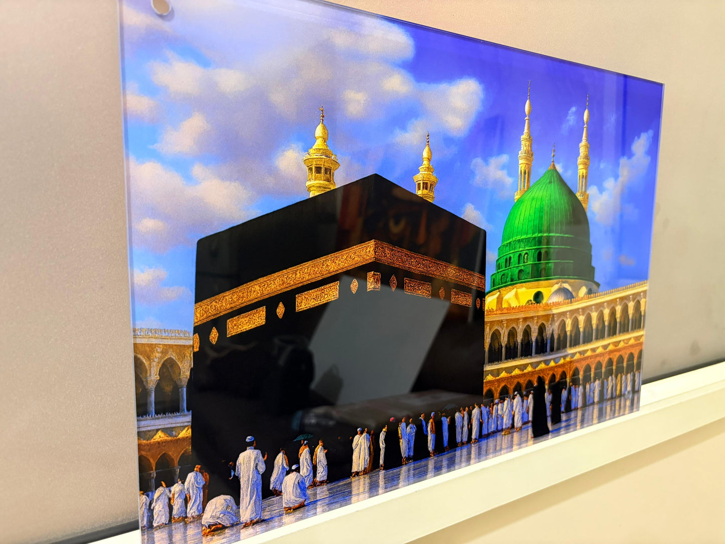 Mecca and Medina Premium Acrylic Islamic Wall Art , Islamic Painting - Buy Online | Decor By Neon